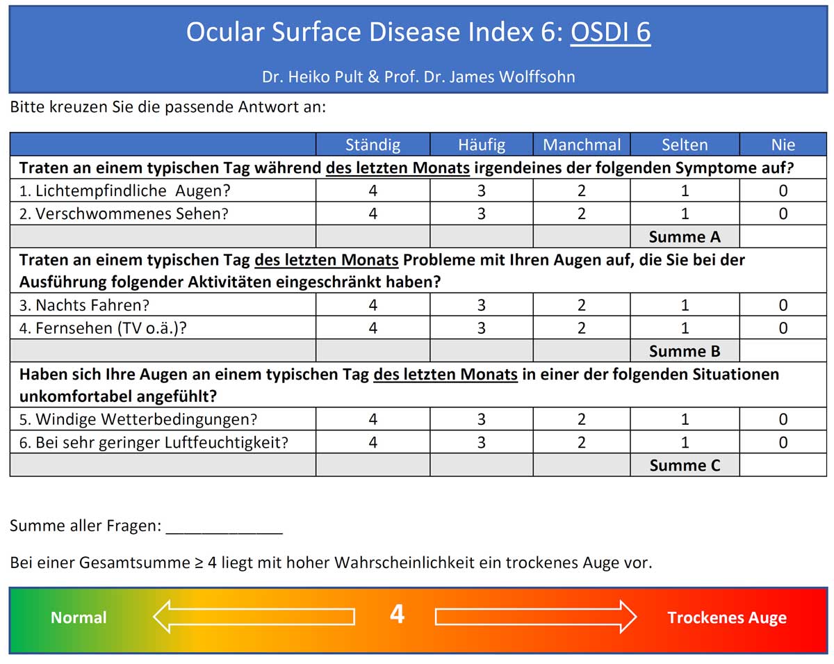 Ocular Surface Disease Index-6